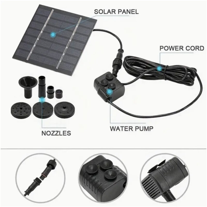 Temuのソーラーポンプ 太陽光発電噴水