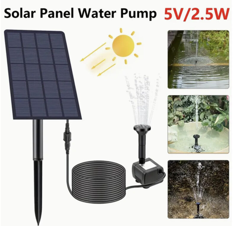 Temuのソーラーポンプ 太陽光発電噴水